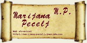 Marijana Pecelj vizit kartica